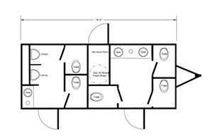 7 Station Luxury Trailer Floorplan